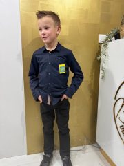 granatowa koszula mbhanna