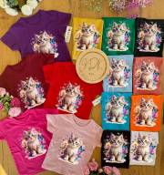 koszulka kotek z motylkami