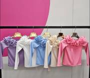 BLUZKA falbanki pod szyją