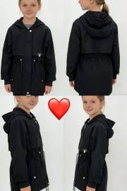 parka wiosenna ściągana w pasie