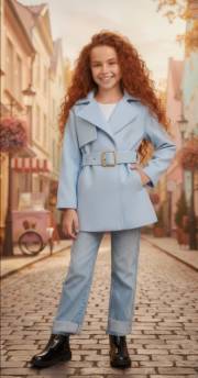 pŁaszczyk wiosenny z paskiem