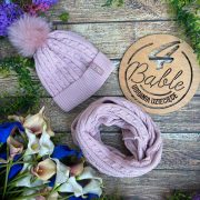 zestaw zimowy splot sweterkowy