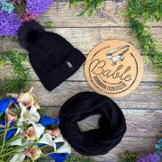 zestaw zimowy splot sweterkowy