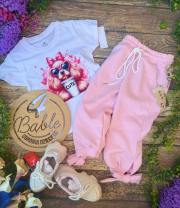 spodnie dresowe wiązane na nogawce