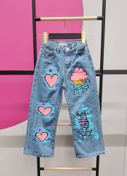 spodnie jeans z babeczką
