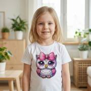 koszulka sowa z kokardką