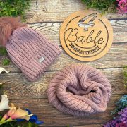 zestaw zimowy jeden pompon