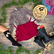 spÓdnico spodnie z frędzlami po bokach