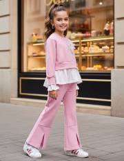 zestaw 2części z białym kwiatkiem