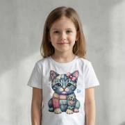 koszulka kolorowy kot