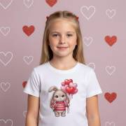 koszulka króliczek z balonikami