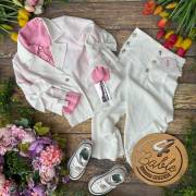 garnitur 2części marynarka z kokardą plus spodnie