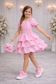 sukienka dół falbanki