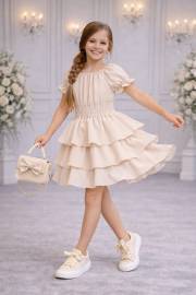 sukienka dół falbanki