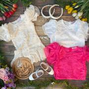 sukienka koronkowa wyszywane kwiaty