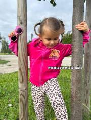 bluza welurowa z misiem